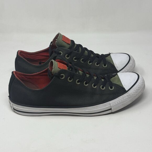Converse All Star Ox Kurim Sneakers Mens 12 Black Fatigue Green Low Top Unisex - Picture 3 of 16